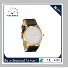 Reloj de pulsera casual de la nueva venta caliente 2015 con la correa de cuero (DC-1415)